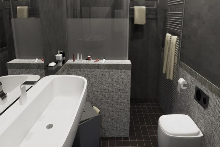 Серый цвет в интерьере ванной комнаты
