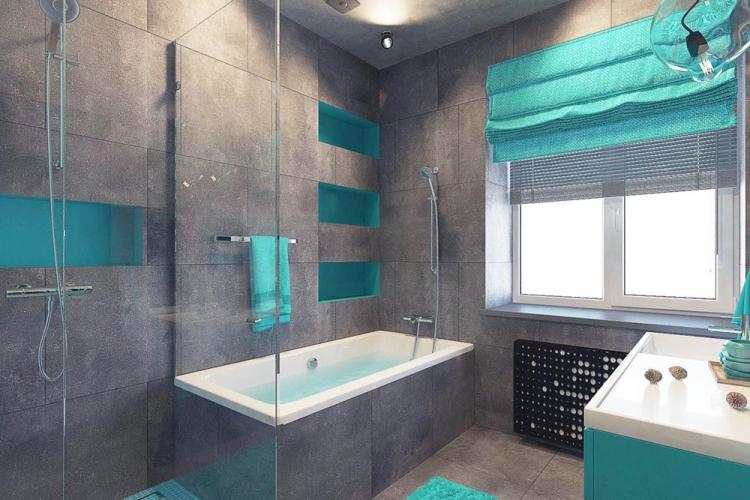 Серый цвет в интерьере ванной комнаты