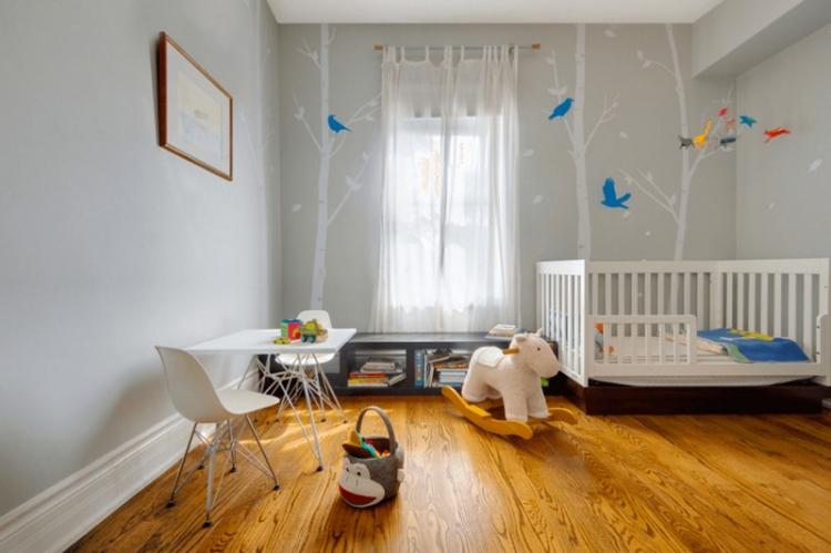 Серый цвет в интерьере детской комнаты