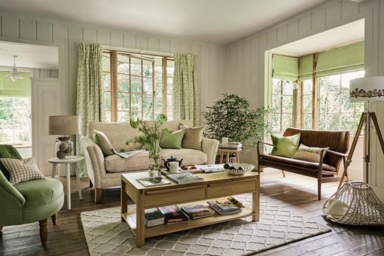 Уютные эко-тренды - Шторы для гостиной в разных стилях интерьеров