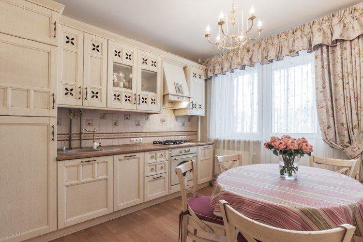 Шторы для кухни в стиле прованс