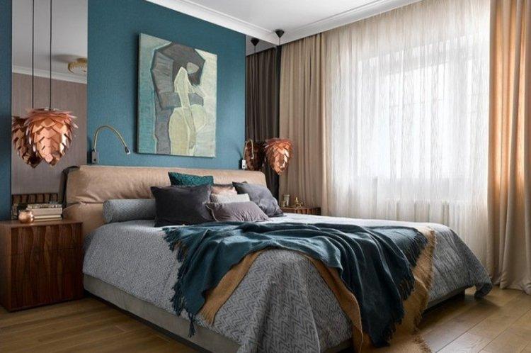 Шторы для спальни в современном стиле