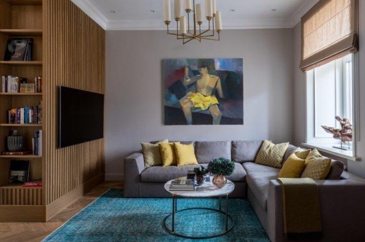 Натуральные ткани - Шторы в гостиную в современном стиле