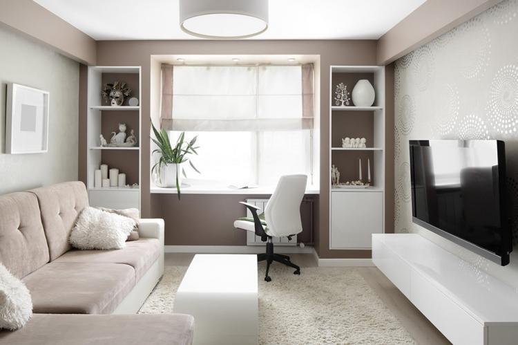 Шторы в гостиную в современном стиле - фото