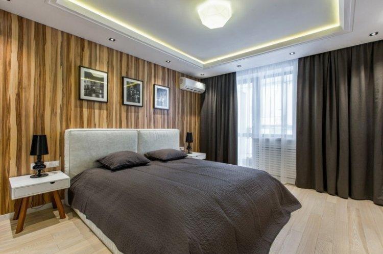 Шторы в спальню в современном стиле - фото