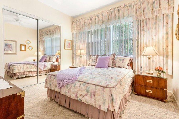 Шторы в стиле прованс в спальне - дизайн фото