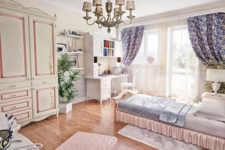 Шторы в стиле прованс в детской комнате - дизайн фото