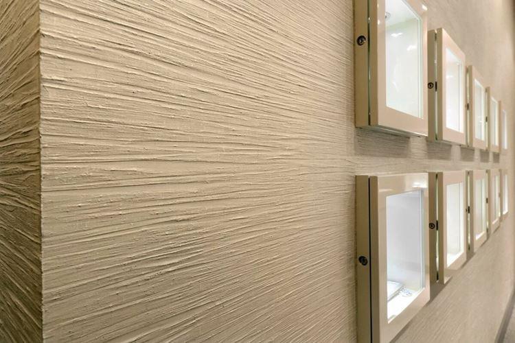 Штукатурка короед в интерьере - фото и идеи