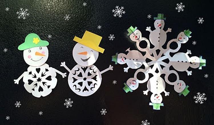 Снеговик из бумаги своими руками - фото и идеи