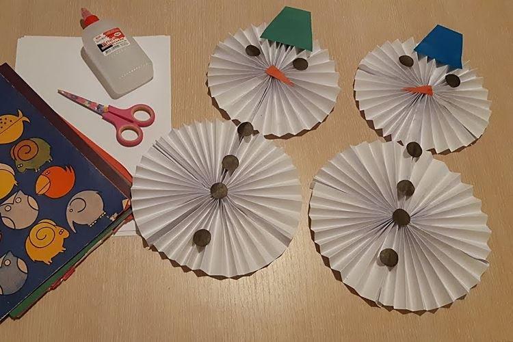 Снеговик из бумаги своими руками - фото и идеи