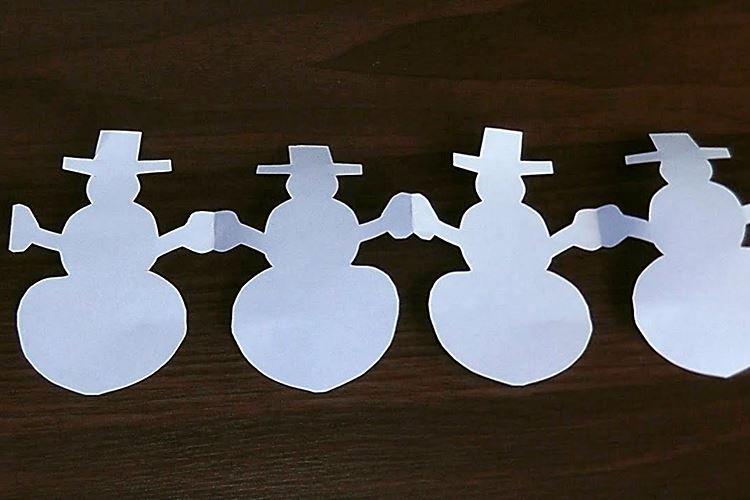 Снеговик из бумаги своими руками - фото и идеи