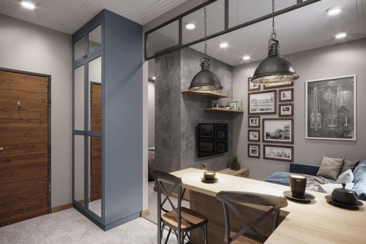 Soft Loft: Квартира 27 кв.м. - дизайн интерьера