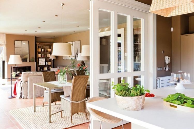 Стеклянные перегородки в кухне - Дизайн интерьера