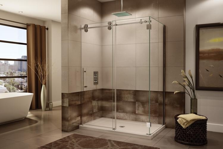 Стеклянные перегородки в ванной комнате - Дизайн интерьера