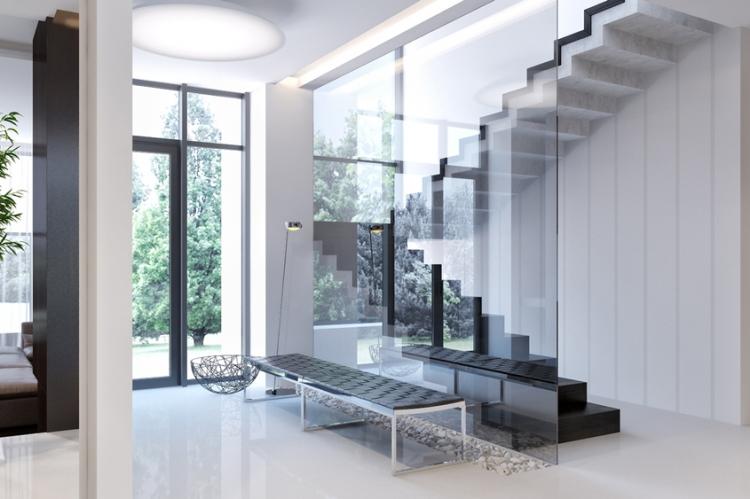 Стеклянные перегородки в прихожей - Дизайн интерьера