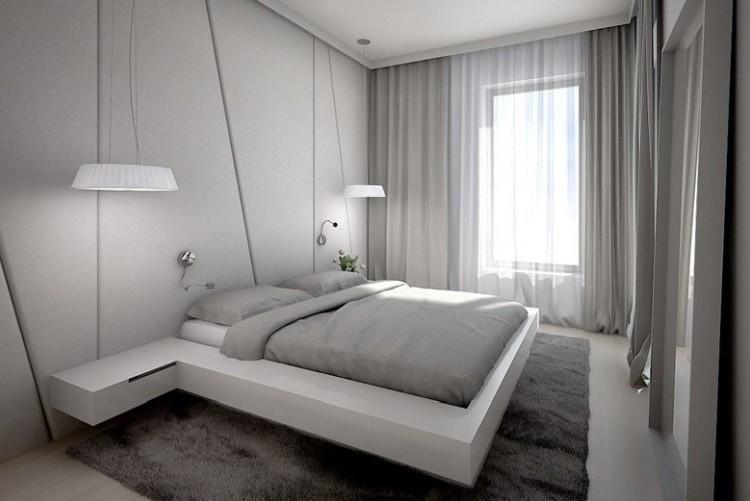 Спальня в стиле хай-тек - Дизайн интерьера фото