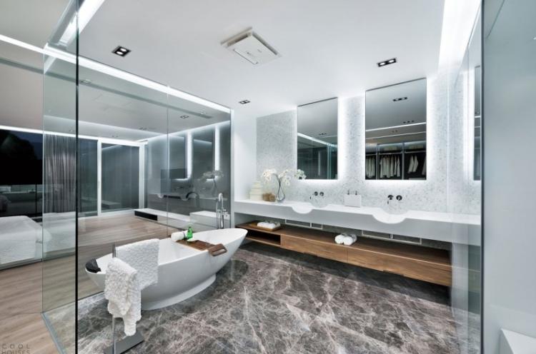 Ванная комната в стиле хай-тек - Дизайн интерьера фото