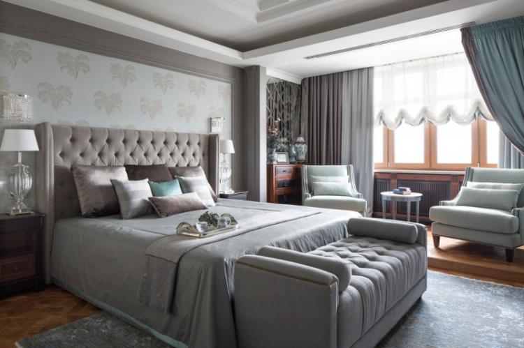 Спальня в стиле неоклассика - дизайн интерьера фото