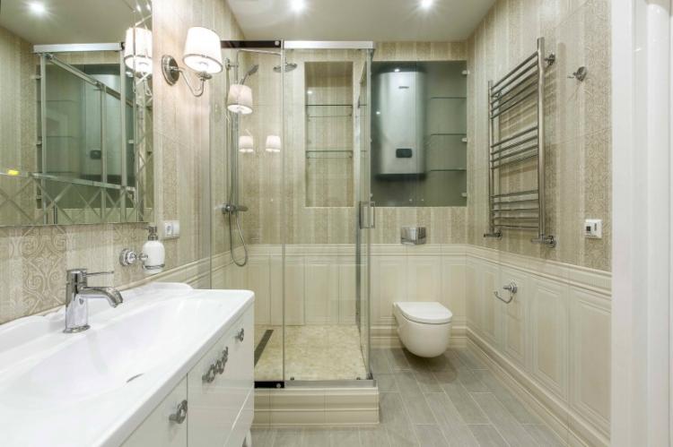 Ванная комната в стиле неоклассика - дизайн интерьера фото