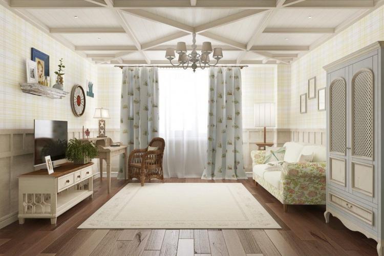 Прованс в интерьере гостиной