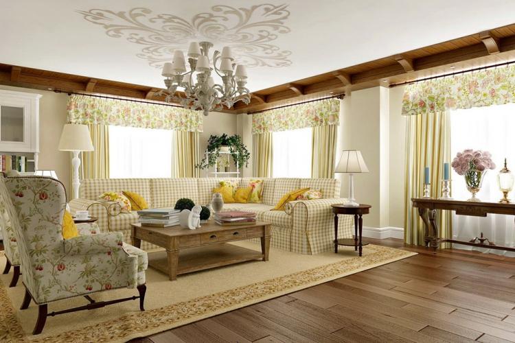 Прованс в интерьере гостиной