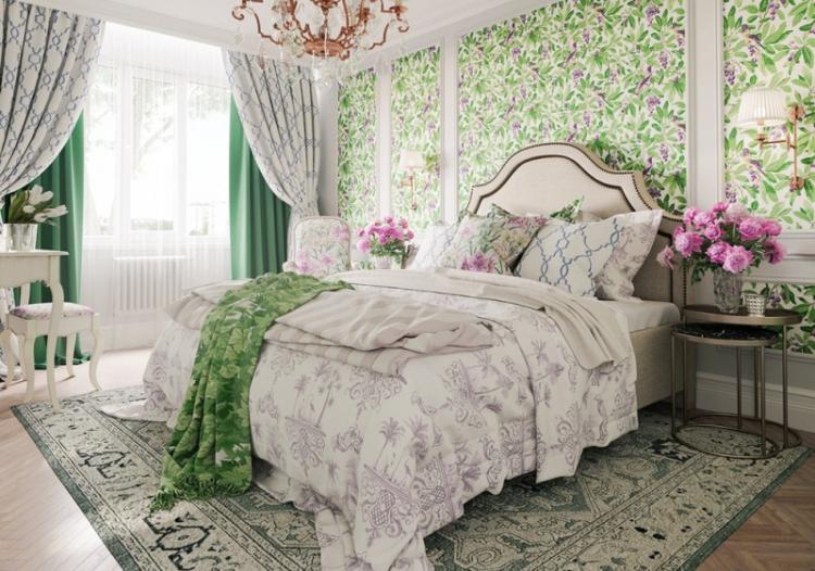 Прованс в интерьере спальни