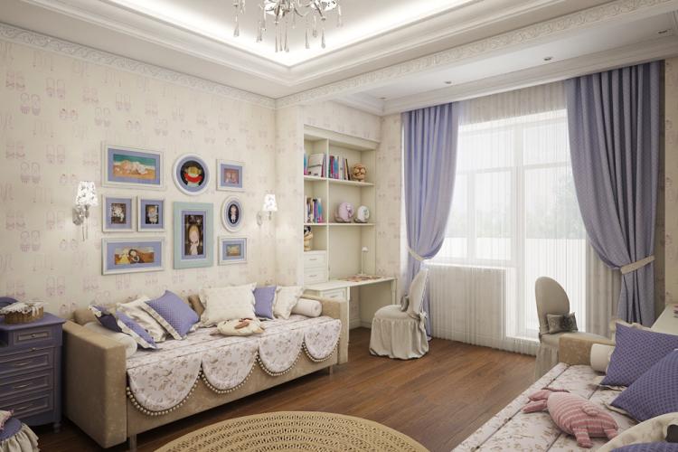Прованс в интерьере детской комнаты