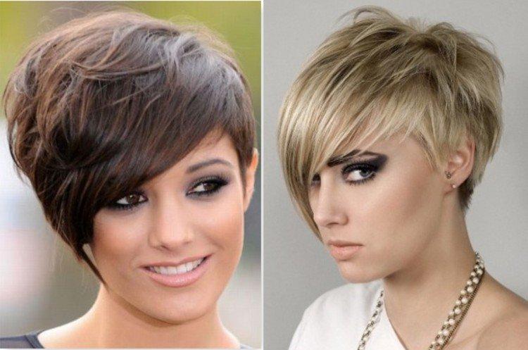 Ассиметричный каскад на короткие волосы