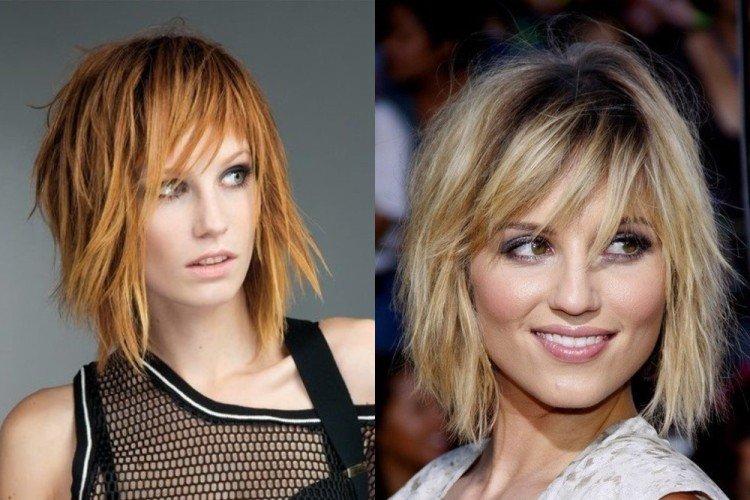 Стрижка рваный каскад на средние волосы