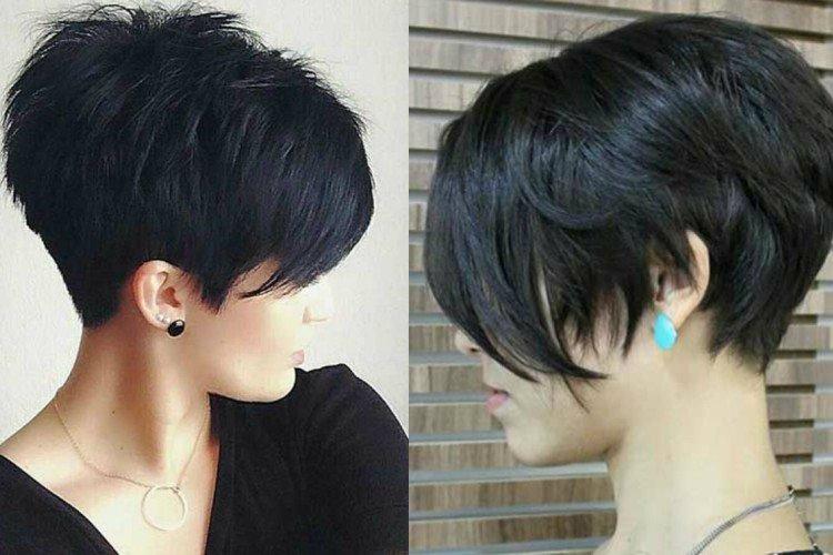 Удлиненные волосы на затылке - Стрижка пикси на короткие волосы