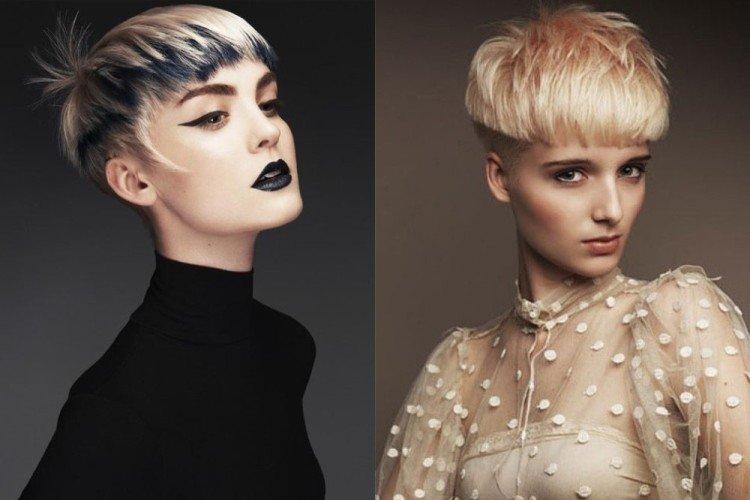 Стрижка шапочка с короткой челкой на короткие волосы