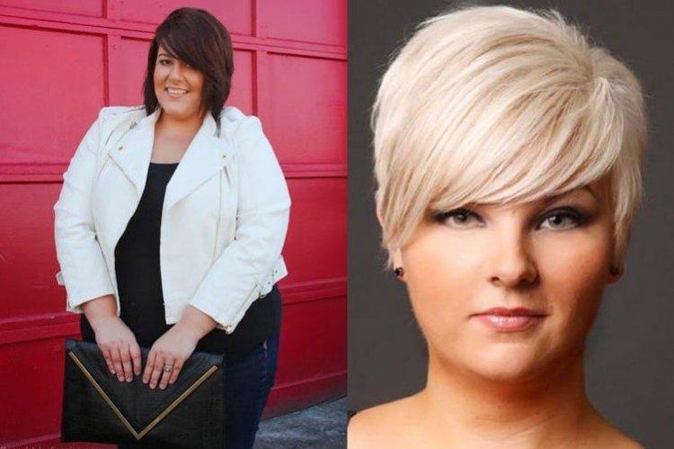 Длинные локоны с косой чёлкой - Стрижки для полных женщин