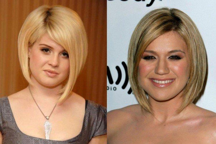 Косой пробор - Стрижки на короткие волосы для круглого лица