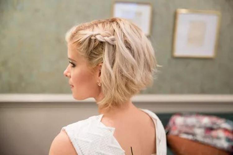 Прическа с открытым лицом - Свадебные прически на короткие волосы