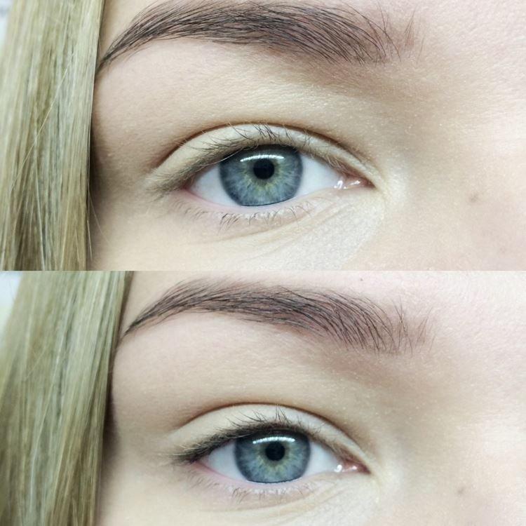 Межресничный татуаж глаз