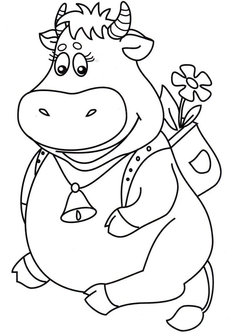 Трафареты Быка на окна к Новому году 2021 - фото