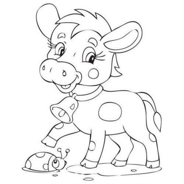 Трафареты Быка на окна к Новому году 2021 - фото