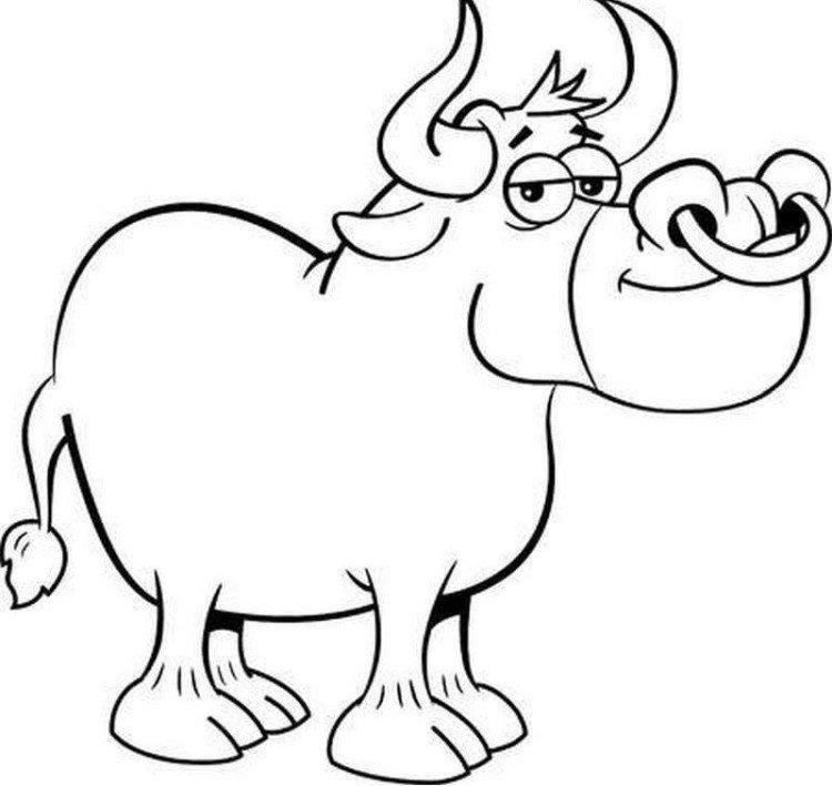 Трафареты Быка на окна к Новому году 2021 - фото