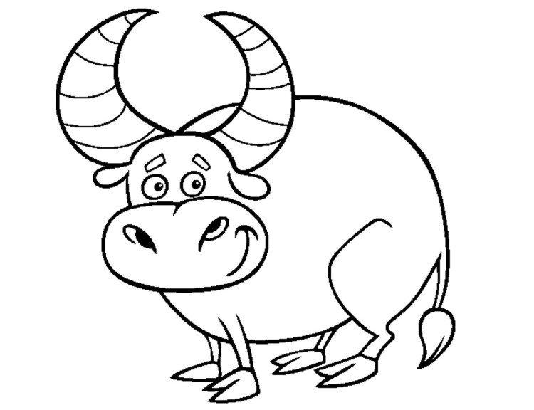 Трафареты Быка на окна к Новому году 2021 - фото