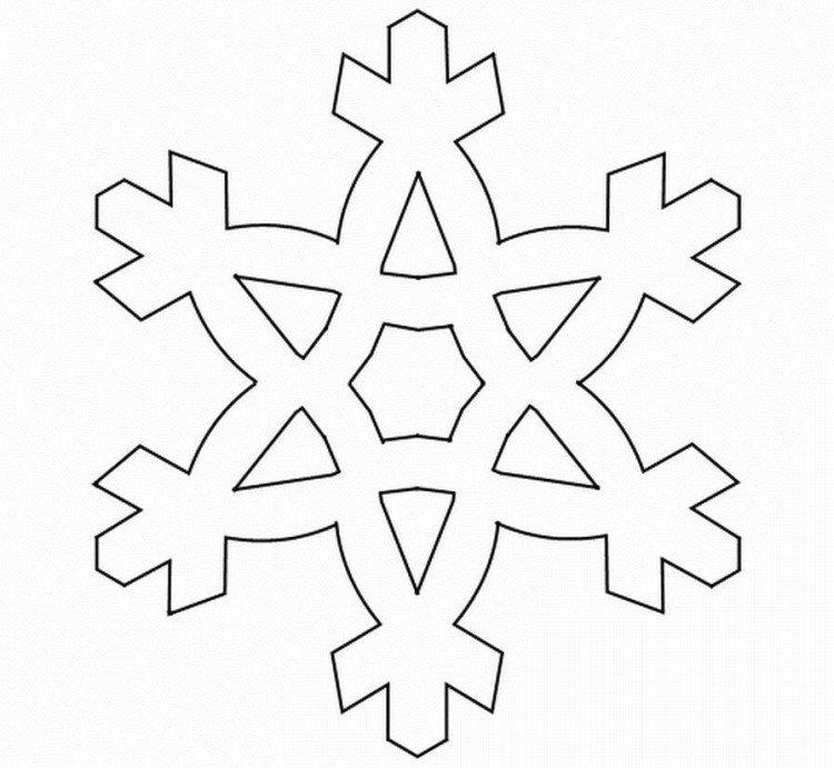 Трафареты снежинок на Новый год 2021 на окна