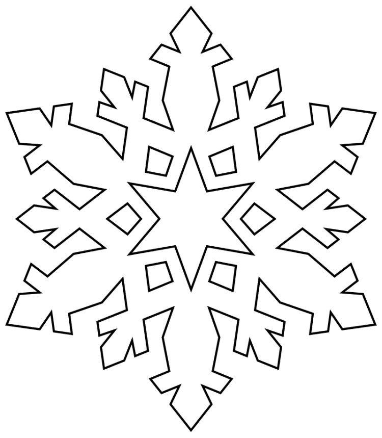 Трафареты снежинок на Новый год 2021 на окна