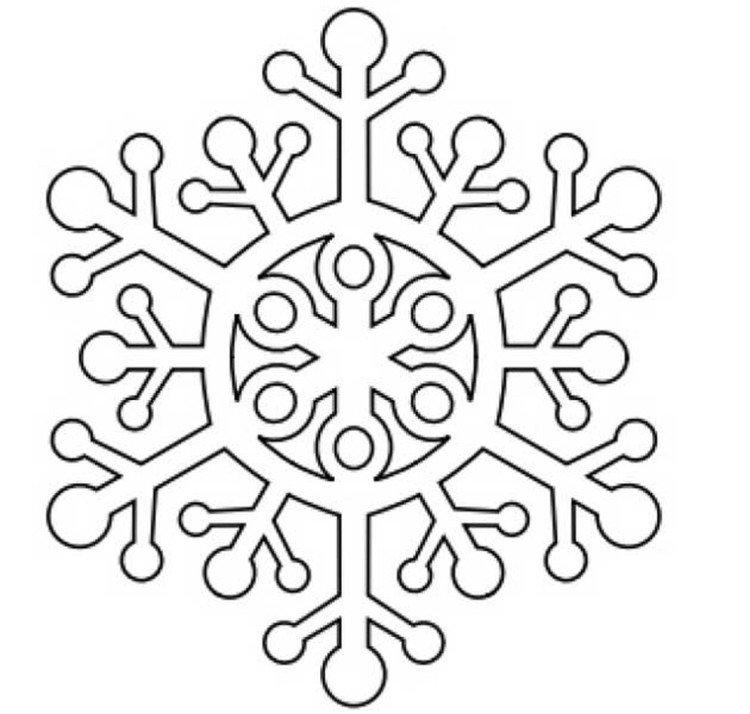 Трафареты снежинок на Новый год 2021 на стены