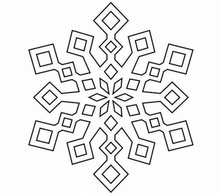 Трафареты снежинок на Новый год 2021 для рисования