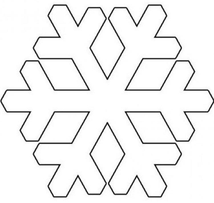 Трафареты снежинок на Новый год 2021 для рисования
