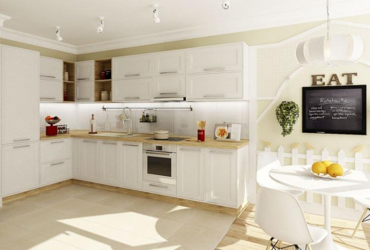 Угловая кухня в скандинавском стиле