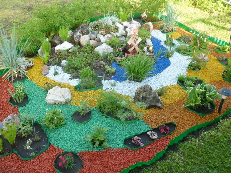 Камни и песок - Декоративные украшения для сада своими руками