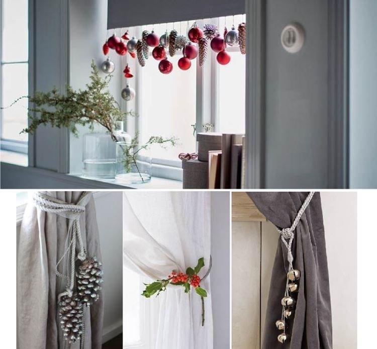 Новогоднее украшение шторы - Украшения на окна к Новому году