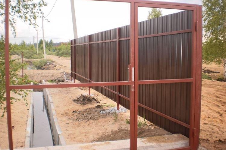 Каркас - Ворота из профнастила своими руками