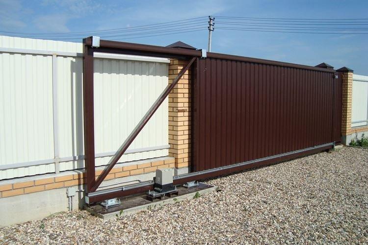 Откатные ворота из профнастила своими руками - фото и идеи