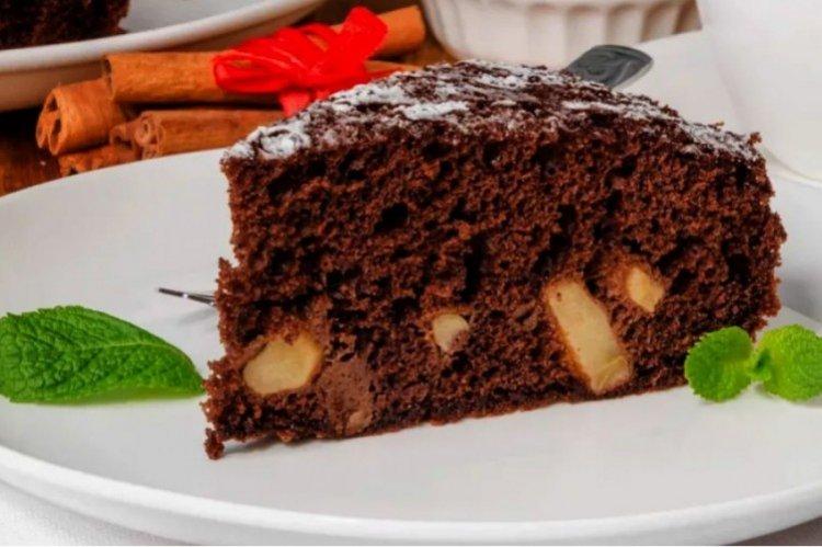 Шоколадный пирог с яблоками в духовке - рецепты